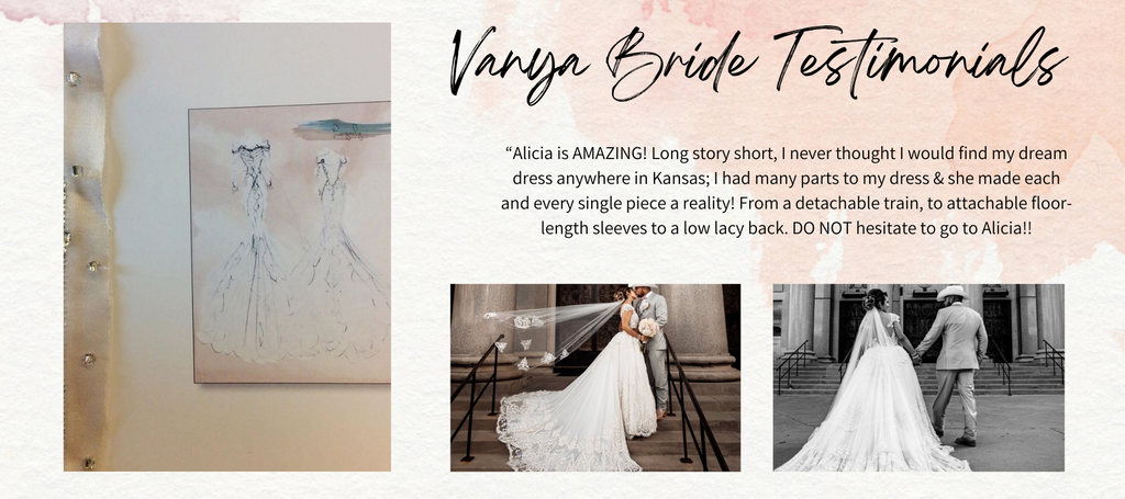 Vanya Bride Testimonials Slide Image | Vanya Designs Bridal | Women's Bridal Boutique Wichita, KS