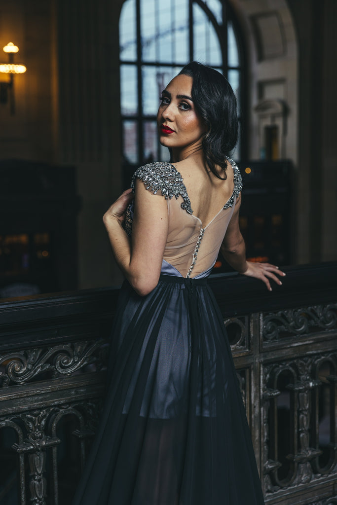 ANGELA | Black wedding dress-Vanya Designs Bridal Shop