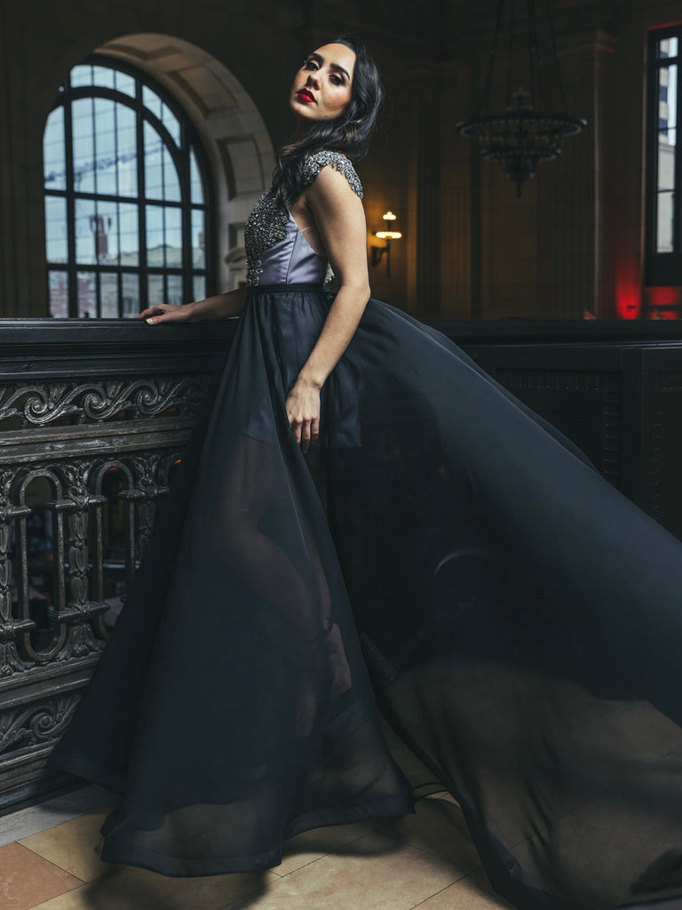 ANGELA | Black wedding dress-Vanya Designs Bridal Shop