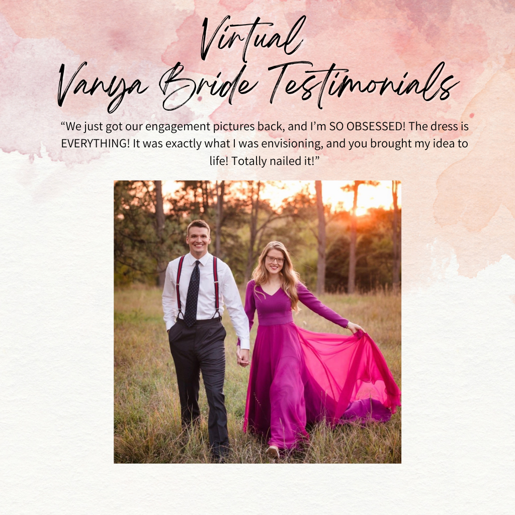 Virtual Vanya Bride Testimonials | Vanya Designs | Wichita, KS