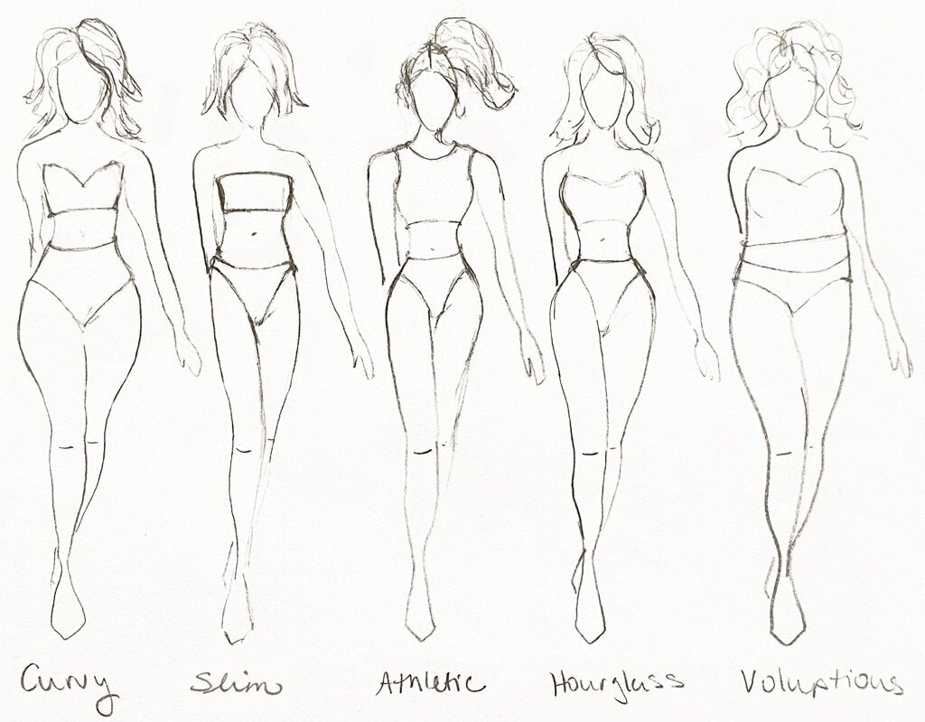 Vanya Designs | Sketches of Different Body Shapes