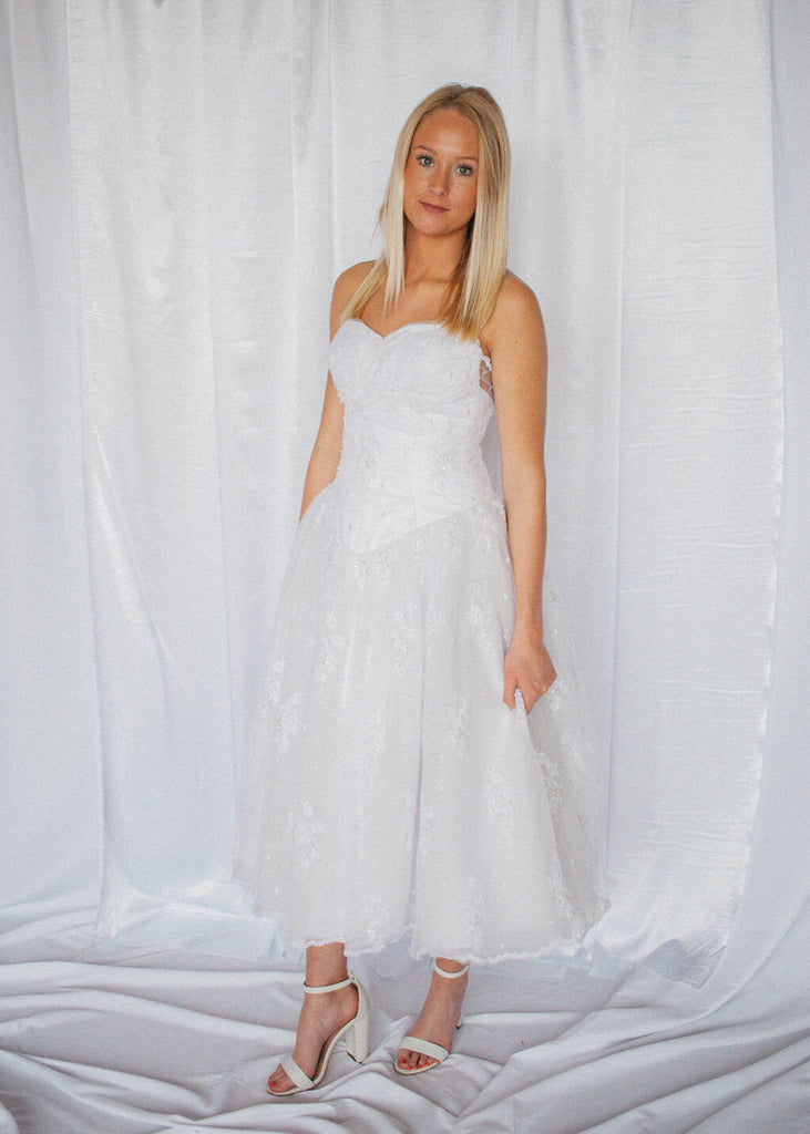 GRACE | Tea party length dress-Vanya Designs Bridal Shop