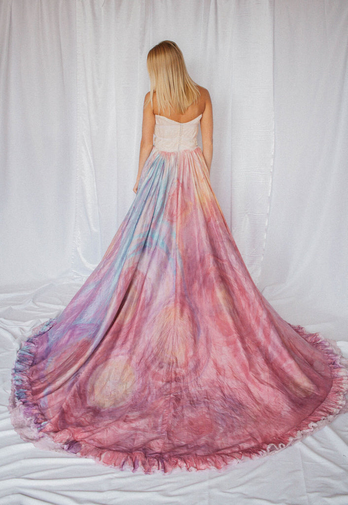 ARABELLA | Hand dyed vintage silk ballgown-Vanya Designs Bridal Shop